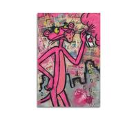 ACIFHGUE Graffiti Pink Panther Poster Poster Decorative Painting Canvas Wall Posters And Art Picture Print Modern Family Bedroom Decor Posters 08x12inch(20x30cm)