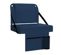ACIPENSER Stadium Seat for Bleachers with Back Support，Portable Bleacher Chairs with Back and Cushion，Includes Shoulder Strap and Cup Holder，Navy