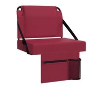 ACIPENSER Stadium Seat for Bleachers with Back Support，Portable Bleacher Chairs with Back and Cushion，Includes Shoulder Strap and Cup Holder，Maroon