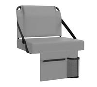 ACIPENSER Stadium Seat for Bleachers with Back Support，Portable Bleacher Chairs with Back and Cushion，Includes Shoulder Strap and Cup Holder，Grey