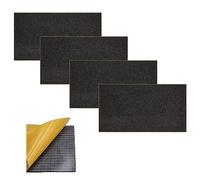 ACIT Insulating Adhesive Neoprene Sheet, Pack of 4 Sheets, Adhesive Gasket, Adhesive Rubber, Polyurethane Foam Panels, Black EPDM Foam Rubber (Spessore 5MM, 40 x 40 CM)