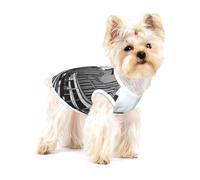 aCity Street Small Pet Cotton Vest M Full Print Dog Cat Soft Breathable Elastic Apparel Daily Party Outfit