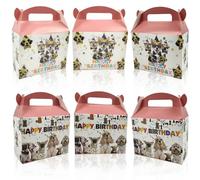 ACIYHN 10Pcs Dog Party Favor Boxes Foldable Gift Boxes Adorable Puppy Gift Treat Boxes Baby Shower Bridal Wedding Birthday Party Decorations