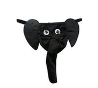 Acizi Men's Sexy Low Waist Long U Bulge Pouch Elephant Trunk Underwear Briefs (Black)