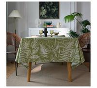 ACJSDGL Rustic Cranberry & Maple Leaf Tablecloth 55"x63" All-American Cotton Blend for Cozy Thanksgiving Feasts