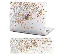 ACJYX Compatible with MacBook Pro 14 inch Case M4 M3 M2 M1 Pro/Max Chip 2025-2021 Model A3112 A3185 A3401 A2918 A2992 A2779 A2442, Plastic Laptop Hard Shell & Keyboard Cover, Fall Leaves