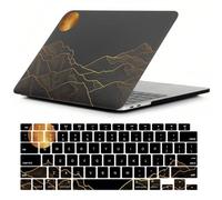 ACJYX Compatible with MacBook Pro 14 inch Case M5 M4 M3 M2 M1 Chip 2026-2021 Model A3434 A3112 A3185 A3401 A2918 A2992 A2779 A2442, Plastic Laptop Hard Shell & Keyboard Cover, Gold Mountain