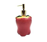ACK Ceramic Hand Painted Apple 3-D Apple Refillable Soap Dispenser, Lotion Jar, Kitchen Décor, Bathroom Décor