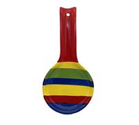 ACK Ceramic Spoon Rest (Rainbow), Cooking Spoon Holder for Kitchen Counter, Utensil Rest for Spoon, Ladle, Spatula, Kitchen Décor