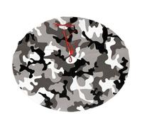 Ack Grey White Camo Printing Christmas Tree Skirt With 3 Red Rope Ties Xmas Trees Mat Soft Farmhouse Holiday Decoration
