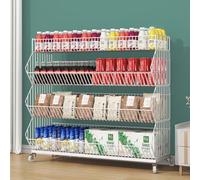 ack Sto Rack - Retail Display nizer for markets, Stackable Wire Baskets with Wheels, Portable ack Shelf Stand for Efficient Merching and Easy Access
