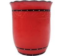 ACK Tuscany Hand Painted Red Ruffle Utensil Holder, By 85239