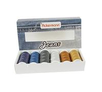 Ackermann® Jeans Sewing Thread Set Colours Mix Denim Thread 4 x Thickness 30 to 70 m Each and 2 x Thickness 80 to 150 m Each