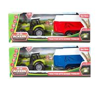 Ackers Ville Tractor and Trailer with Lights and Sounds, 10 cm