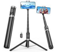 ACKIMA 67" Cell Phone Selfie Stick Tripod, All in One Phone Tripod with Wireless Remote, Extendable & Portable Travel Stand for iPhone Android Selfie/Video Recording/Photo/Live Stream/Vlog