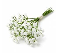 ACKKOR 6 Pcs White Artificial Gypsophila, Real Touch Babys Breath Gypsophila Artificial Flowers for Wedding Bouquet Decor DIY Centrepieces and Party Arrangements Home Decoration