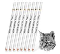 ACKKOR 8 PCS Highlight Eraser Pencils for Artists Highlight Eraser, Precision Rubber Pencil Erasers for Sketching Charcoal Sketch Drawings Pencils for Artists Revise Erasing
