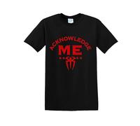 Acknowledge Me Roman Rings Black Medium T-Shirt - Funny Fan Tee |Retro Pro Wrestler Graphic Tee|Funny Apparel | Soft Cotton Casual Fit for Men & Women | Suitable for WWE, Fitness & Gym Lovers