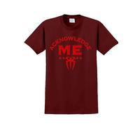 Acknowledge Me Roman Rings Wine Medium T-Shirt - Funny Fan Tee |Retro Pro Wrestler Graphic Tee|Funny Apparel | Soft Cotton Casual Fit for Men & Women | Suitable for WWE, Fitness & Gym Lovers