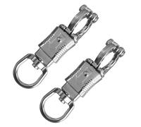 Ackron Panic Snap U-Type Quick Release Clip - Rotatable Eye Buckle Clips for Lead Ropes & Tie Offs - 2 Piece Animal Riding Accessories