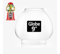 ACKSTAR - Carousel Gumball Machine Globe, 9-inch Candy Machines Bowl Ball. 9″ Glass Replacement Globe for Vintage Gumball Machines - Clear Glass Globe | Fits Small Classic & Petite Candy Dispensers