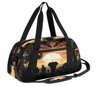 Ackutea Animals On The Grass at Sunset Kids Duffle Bag Boys Girls for Overnight Travel Gym Sport, Small Duffle Bag for Kids