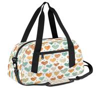 Ackutea Artistic Colorful Love Heart Graphic Kids Duffle Bag Boys Girls for Overnight Travel Gym Sport, Small Duffle Bag for Kids