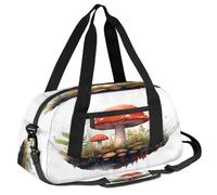 Ackutea Artistic Painting of Mushrooms On The Land Kids Duffle Bag Boys Girls for Overnight Travel Gym Sport, Small Duffle Bag for Kids