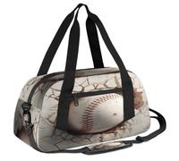 Ackutea Baseball Smashing A White Wall Kids Duffle Bag Boys Girls for Overnight Travel Gym Sport, Small Duffle Bag for Kids