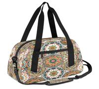 Ackutea Colorful Kaleidoscope Pattern Kids Duffle Bag Boys Girls for Overnight Travel Gym Sport, Small Duffle Bag for Kids