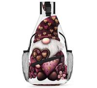Ackutea Cross Chest Bag Diagonally For Women Men, The Heart-shaped Dwarf Who Covers His Eyes Crossbody Bags For Travel Hiking Daypack