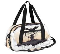 Ackutea Dead Trees and Crows on The Land Kids Duffle Bag Boys Girls for Overnight Travel Gym Sport, Small Duffle Bag for Kids