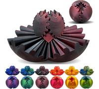 Ackygetrich 3D Printed Fidget Relief Ball, Gear Sphere Stress Toy for ADHD, Anxiety, Desk (Brown)