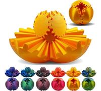 Ackygetrich Gear Sphere, 3D Printed Gear Ball, Gear Sphere Fidget Toy Stress Relief Toy for ADHD, Anxiety Relaxing Toy for Stress Ball, Gear Sphere Desk Toy (yellow)