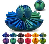 Ackygetrich Gear Sphere, 3D Printed Gear Ball, Gear Sphere Fidget Toy Stress Relief Toy for ADHD, Anxiety Relaxing Toy for Stress Ball, Gear Sphere Desk Toy (Dark green)