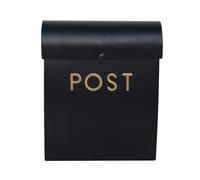 ACL Postbox Wall Mounted Letterbox with Easy Access No Lock for Outdoor Use - Weatherproof And Durable Mailbox, Easy Installation, Strong Construction, Perfect for Homes and Offices (Black, Large)