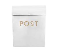 ACL Postbox Wall Mounted Letterbox with Easy Access No Lock for Outdoor Use - Weatherproof And Durable Mailbox, Easy Installation, Strong Construction, Perfect for Homes and Offices (White, Small)