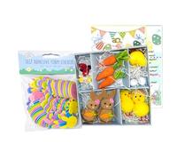 ACL stores Easter Bonnet Decorating Set | Bonnet Making Kit | Chicks Eggs | Carrots | Shredded Paper | Bunny | Daisy | Craft Hat Making Set | Easter Church School Community Activity Arts Craft (Yo)