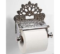ACL Toilet Roll Holder Wall Mounted - Flap Style Toilet Paper Holder for Bathroom - Silver Toilet Roll Holder with Included Hardware