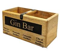 ACL Vintage Wooden Crate - Gin Bar Style Crate Ideal For Home Bar/Decoration - Bottle Organiser - Rustic Wooden Crate For Bottle Storage - Eco-Friendly Home & Outdoor Bar Organiser