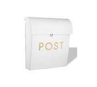 ACL Wall Mounted Post Box Modern Letter Box Mail Box Lockable With Keys | Letter Box for Home | White Letterbox with 2 Keys Easy To Install Keep Your Mail Safe