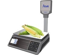ACLAS Price Computing Scale with Pole 30kg x 10g, Commercial Retail Weighing Scale with Dual LCD Screens, Digital Price Scale for Supermarket, Butcher Shop, Deli, Meat, Fruit, Food & Grocery Market