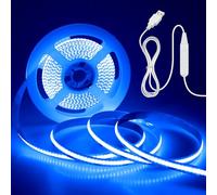 Aclorol 3M 5V USB COB LED Strip Light Ice Blue Dimmable Flexible Light Strip 960 LEDs 8mm Width LED TV Backlight with 1.5M USB Cable for Indoor Christmas Holiday Party DIY Lighting Decoration