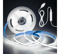 Aclorol 5V USB COB LED Strip Light 3M White Dimmable for LED TV Backlights