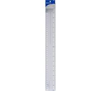 Acme 18-inch Zero Centering Plastic Ruler, Silver
