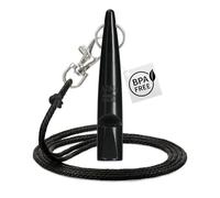 ACME - 210.5 Classic Dog Whistle with Lanyard - Black - Patented Sound Chambers with Controlled Sound Performance, Comfort Grip Design Dog Accessorie