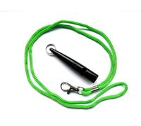 ACME 210.5 Dog Whistle - Black with contrasting dayglo green lanyard