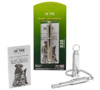 ACME 535 Silent Dog Whistle with Lanyard - Nickel Plated - Adjustable Frequency - Inaudible to Humans - Over 1.5km Range - All Breeds - Made in England