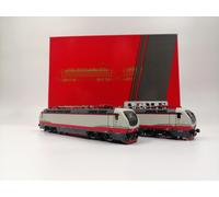 ACME 60640 E402 158 + E402 144 Set 2 E402B Livery “Frecciabianca 2” White/Grey