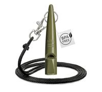 Acme dog whistle no. 211.5 with a whistle band, from England, ideal for dog training, robust material, standard frequency, loud and wide-reaching (olive green)